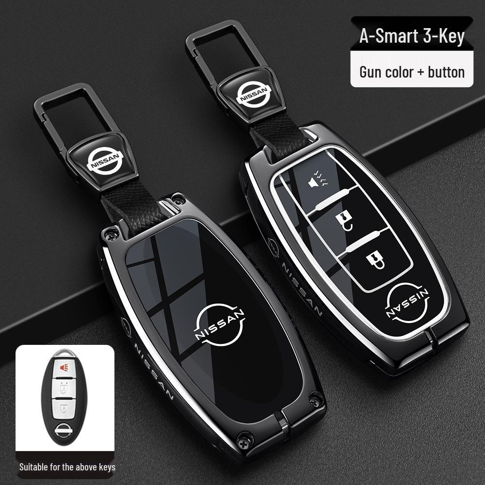 Чехол для ключей Nissan: Подходит для новых моделей Sylphy, Teana, Tiida, Qashqai, X-Trail, Bluebird, В комплекте брелок для мужчин