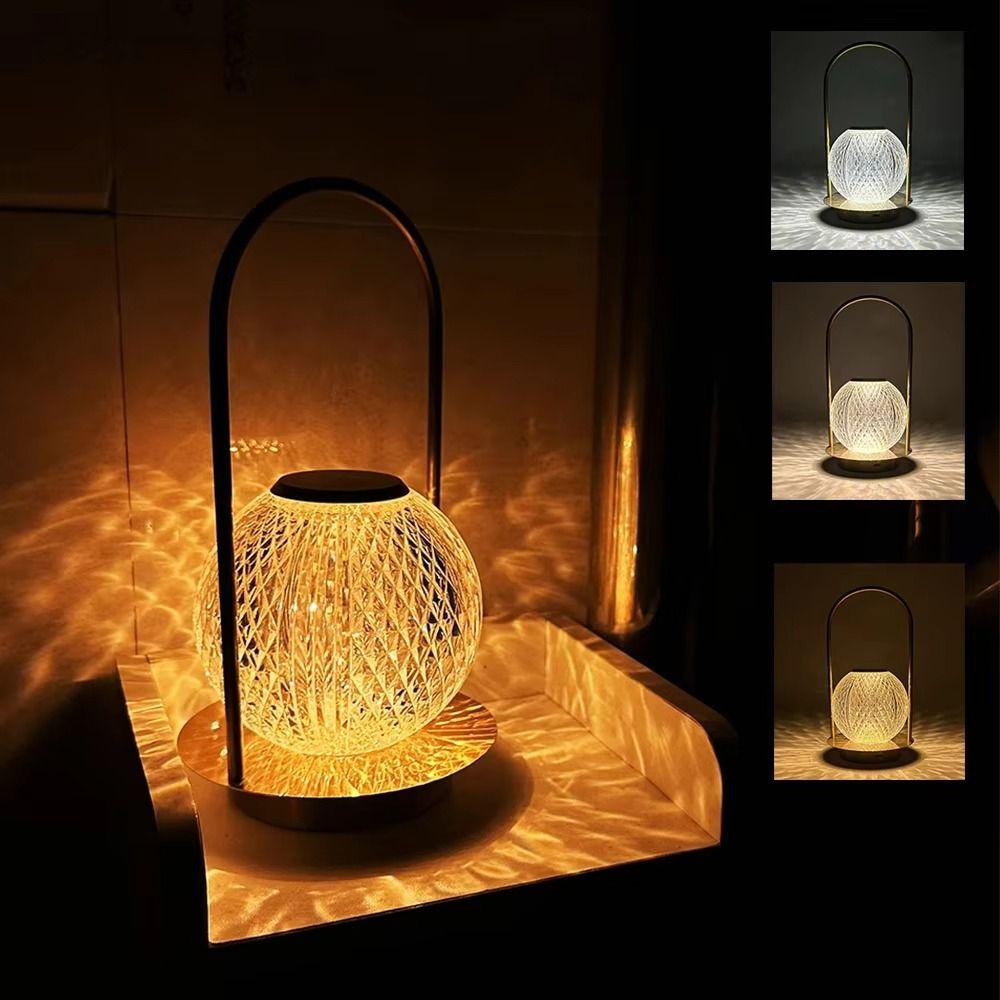 Nordic Crystal Desk Lamp Dimmable Portable Night Light Creative LED Atmosphere Lamp Reading
