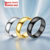 Европейское и американское глянцевое кольцо для пары из титановой стали - 2-4-6-8 мм дугообразный дизайн, ювелирное изделие для пальца из нержавеющей стали