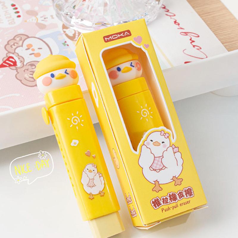 Креативный выдвижной ластик для карандаша для детей, мальчиков и девочек, милый мультяшный канцелярский ластик, большая вместимость, ластик для школы