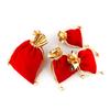50PCS Red Velvet Drawstring Pocket Christmas Wedding Candy Jewlery Storage Bag Christmas Gift Packaging Storage Bag