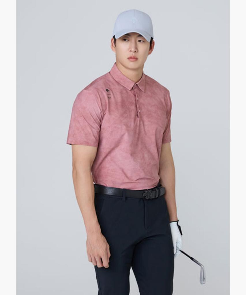 DESCENTE GOLF Men'S All-Over Pattern Cooling Short Sleeve T-Shirt Dr12Mfts31