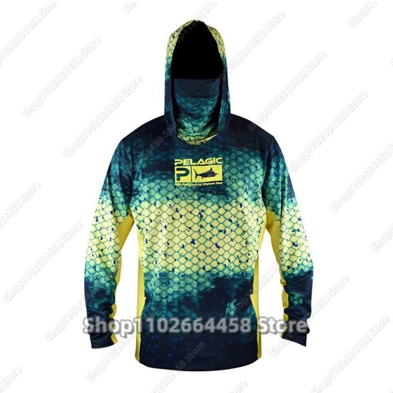 Quick-Dry Fishing Shirt With UPF 50 Sun Protection Dust-Resistant Face Cover Outdoor Angling Cycling Activities