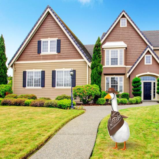 Костюм ковбоя для крыльца гуся, ковбойская шляпа в стиле вестерн с банданой, праздничный костюм гуся для 23-дюймовой/17-дюймовой цементной статуи гуся