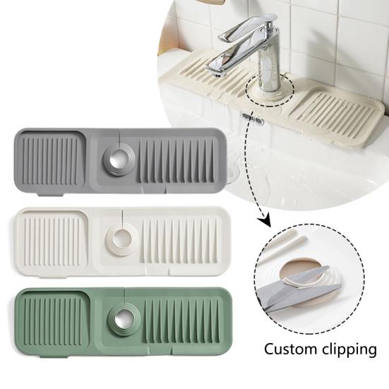 Силиконовый сливной коврик для крана, защита от брызг для кухонной раковины, многофункциональный быстросохнущий коврик для сбора капель для крана для ванной комнаты, стиральный стол, кухонная столешница