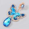 2Pcs Earrings Drops Butterflies Earring Personality Creatively Pendant Dangle Crystal Elegant Jewelry Accessories
