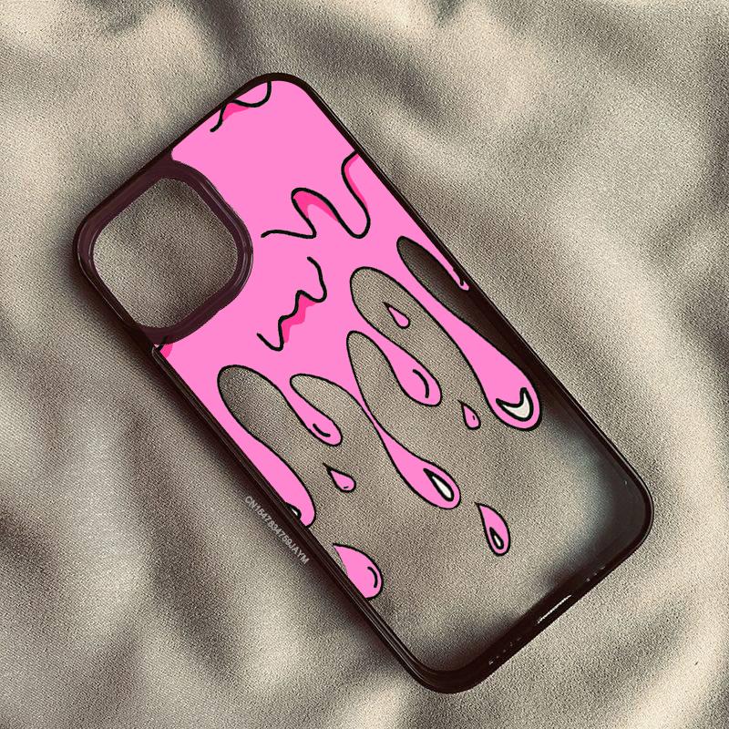 Забавный чехол для телефона с граффити-рисунком для iPhone 16 14 13 15 12 Mini 11 Pro Max XS XR 7 8 Plus INS Пламя Ударопрочный Прозрачный Жесткий Чехол