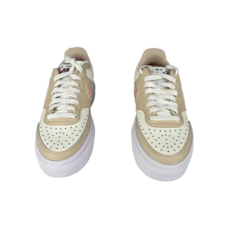 Nike Court Vision 1 Alta Кожа Толстая подошва Нескользящие Износостойкие Кроссовки на платформе Низкие кроссовки Женские кроссовки Желтый Розовый FD9921-181