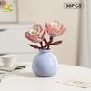 Huiqibao Moc Flower With Vase Model Building Block Diy Eternal Bouquet Home Desk Desk Plant Decor Brick Girl Gift Children Toy
