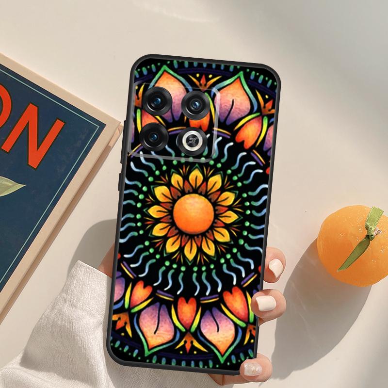 Floral Flower Mandala Design Case For OnePlus 13R 12R 10R 13T 10T 11 12 13 15 OnePlus Nord 5 CE 2 3 4 Lite N20 N30 Cover