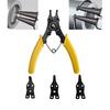 Snap Ring Pliers Tool Set - High Carbon Steel Forged with 4 Interchangeable Heads, Split Ring Pliers, Coupler Removal Tool with Comfortable Handles, M