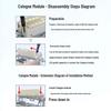 COUVEZI 100-Pair VDF Telephone Rack Mount Frame