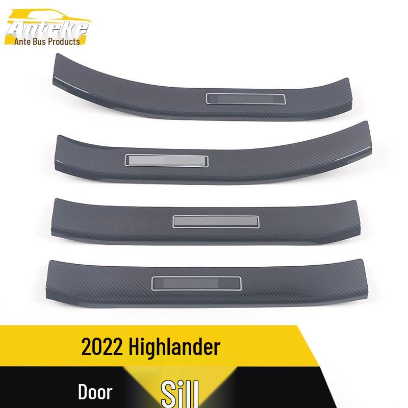 2022 Highlander Sill Strips: Anti-Scratch Welcome Pedal Scuff Plate Accessories