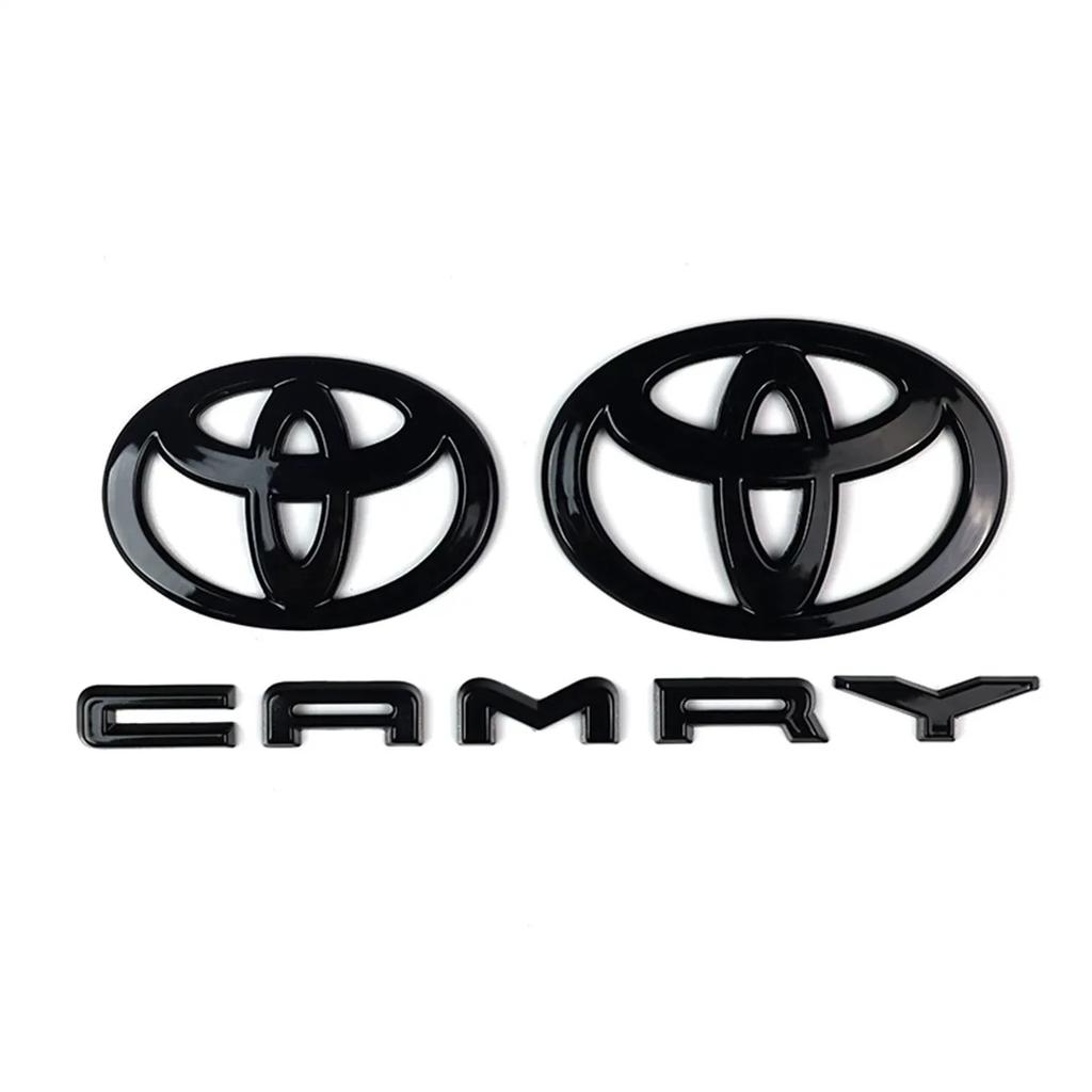 3 шт./комплект Значок на капот Значок на багажник Буквы Camry для 2024 2025 9-го поколения Toyota Camry НАКЛАДКА Модификация Глянцевый черный