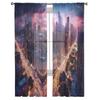 Уличный город небо градиент высокое здание оконные шторы для гостиной спальни кухня шифон прозрачный оконный декор