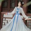 Chinese Song Dynasty Style Hanfu Women's Wear Daily Pleated Skirt Set