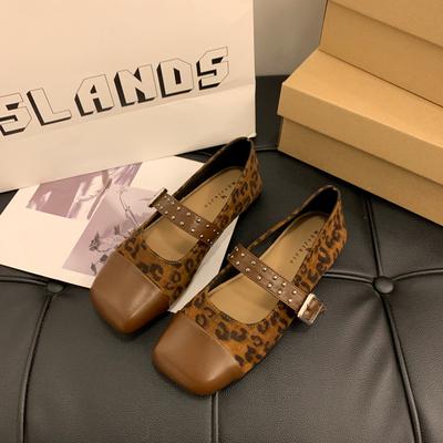 Французские вечерние туфли в стиле ретро с неглубоким воротом, женские весенние туфли 2025 года, новая корейская версия, вечерние туфли Мэри Джейн на плоской подошве