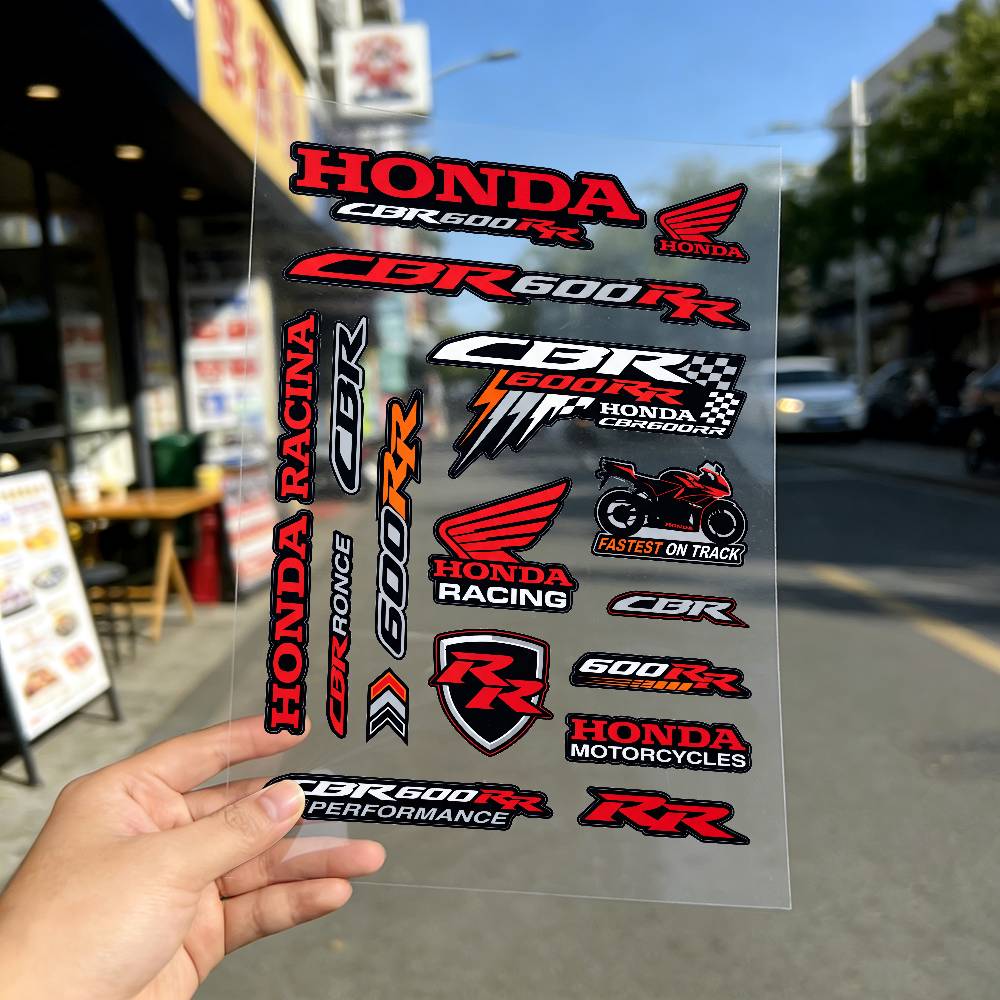 FOR HONDA CBR600RR Waterproof Reflective Motorbike Stickers Easy Peel Removable Decals for Motorcycle Car XL0