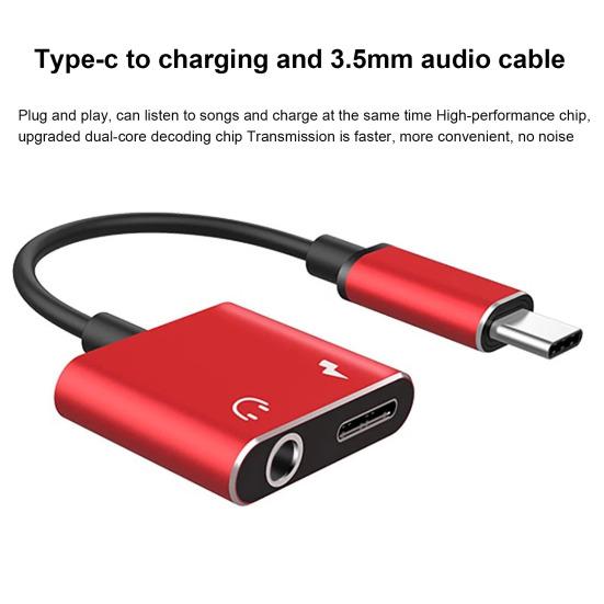 Type-C 3.5mm Audio Adapter Fast Convenient Noise-Free Music Listening Charging High-Performance Audio Converter