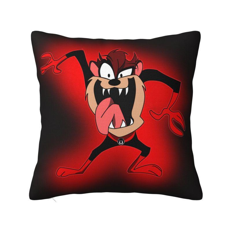 Tasmanian Devil Modern Throw Pillow Cover Living Room Decoration Taz Cartoon Comic Car Cushion