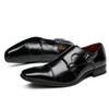 Retro Business Formal Men's Leather Shoes Genuine Leather Shoes Monk Buckle Shoes