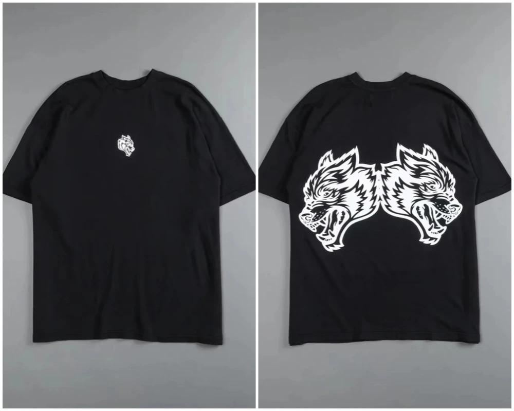 WOLVES CLUB Спортивные Винтажные Женские Футболки для Тренажерного Зала, Бодибилдинга, Оверсайз, Мужская Одежда, Летняя Фитнес Футболка для Тренировок, Футболки Darc Sport