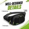 Nylon Waist Bag With Adjustable Belt, Multi Pocket Crossbody Chest Pack For Travel, Running, Walking, Outdoor Storage, Men And Women