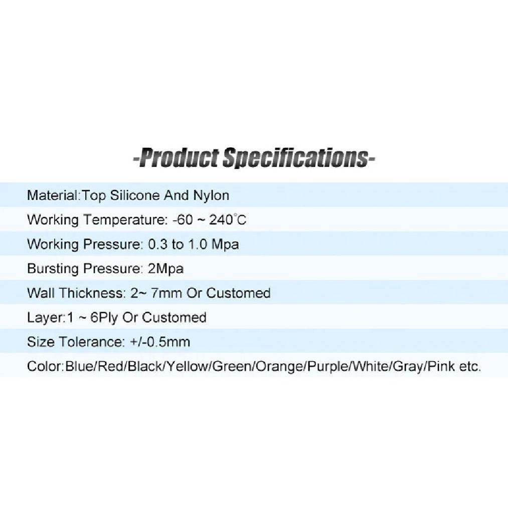 3/4PLY 76mm Length Silicone Hose Straight General Coolant Intercooler Pipe ID 48mm 51mm 55mm 57mm 60mm 63mm 65mm Black
