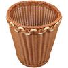 Woven Trash Can Rattan Basket Storage Multipurpose Living Room Laundry Hamper with Lid Boho Decor