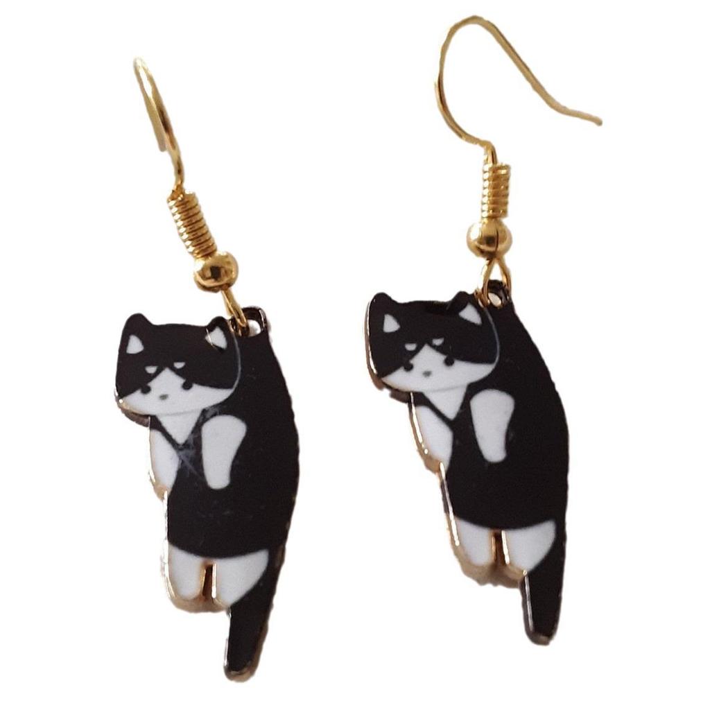 Kawaii Dangling Cat Earrings - Cute Cat Jewelry