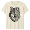 Wolf Floral Animal Graphic Mens T-Shirt Wildlife Nature