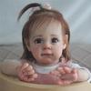 55CM Realistic Reborn Baby Girl Doll Hand Rooted Hair & 3D Hand-Painted Skin Tone Lifelike Collectible Vinyl Doll for Gift