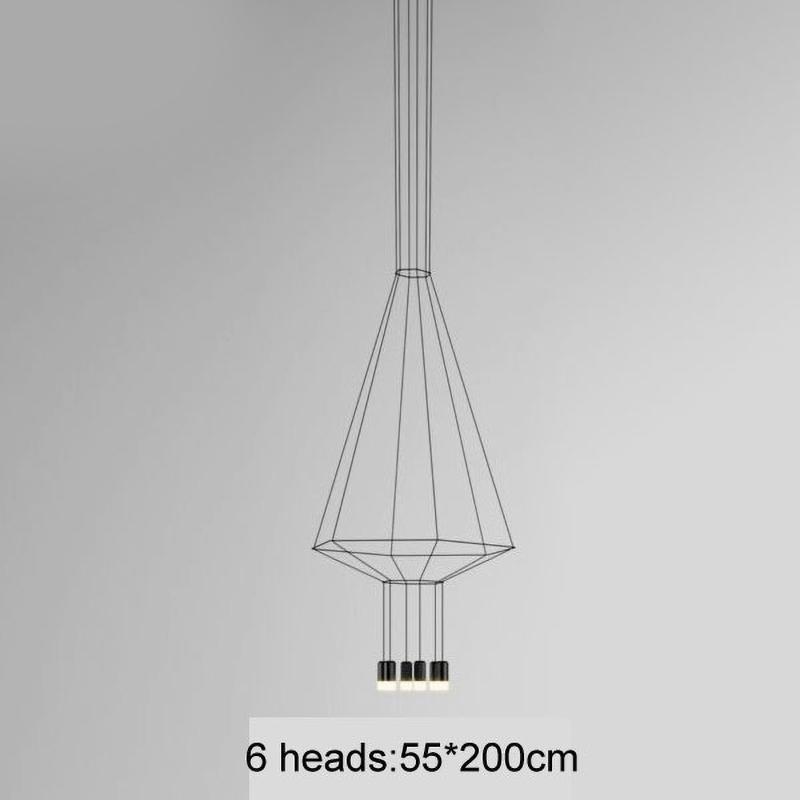 Светодиодные подвесные светильники G9 Industrial Iron Art Long Line Настенный светильник черного цвета в минималистском стиле, подвесной для спальни, гостиной, украшения