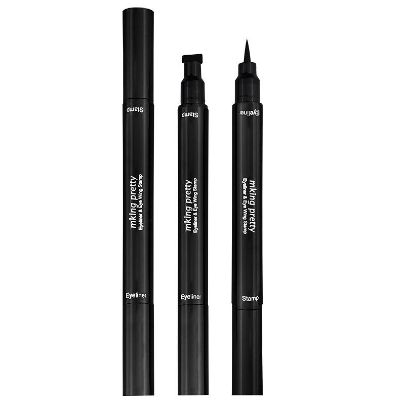 Double Head Stamp & Liquid Eyeliner – Waterproof, Smudge-Proof Long-Lasting Quick-Drying Winged Eyeliner Pen