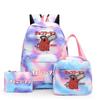 3Pcs/Set Chainsaw Man Kawaii Casual School Bag Colorful Backpack Set Girl with Lunch Bag for Women Student Teenager Rucksack Pencil Case