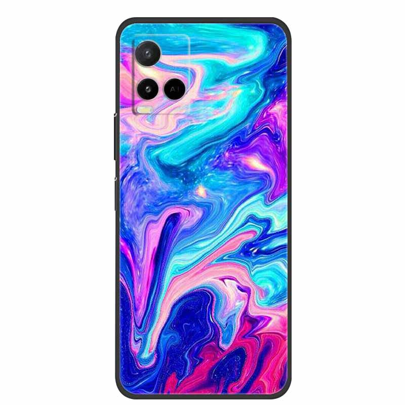Мраморный чехол для Vivo Y33s Силиконовый ТПУ Мягкий Телефон Модный чехол для Vivo Y33 S Чехол V2109 Funda Роскошный Ударопрочный Мультяшный Coque