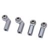 4Pcs RC Car Ball Joint for 110 Model Car M4 Metal CW Positive Thread 7.0 Tool 2 Curved 2 Straight