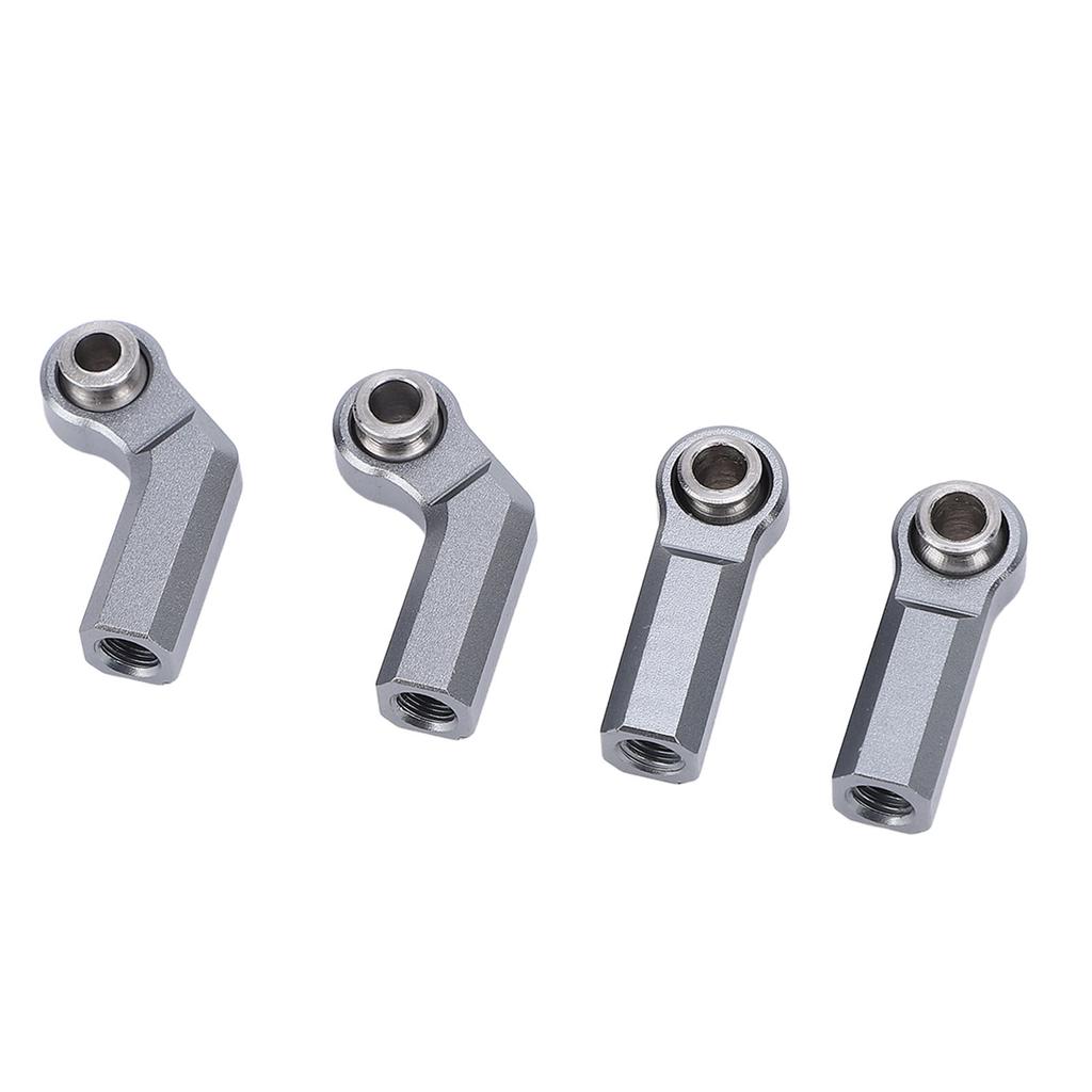 4Pcs RC Car Ball Joint for 110 Model Car M4 Metal CW Positive Thread 7.0 Tool 2 Curved 2 Straight