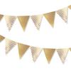 Metallic Bunting Birthday Party Triangle Pennant Decoration Photography Props for Adult Teen Birthday Party Decoration