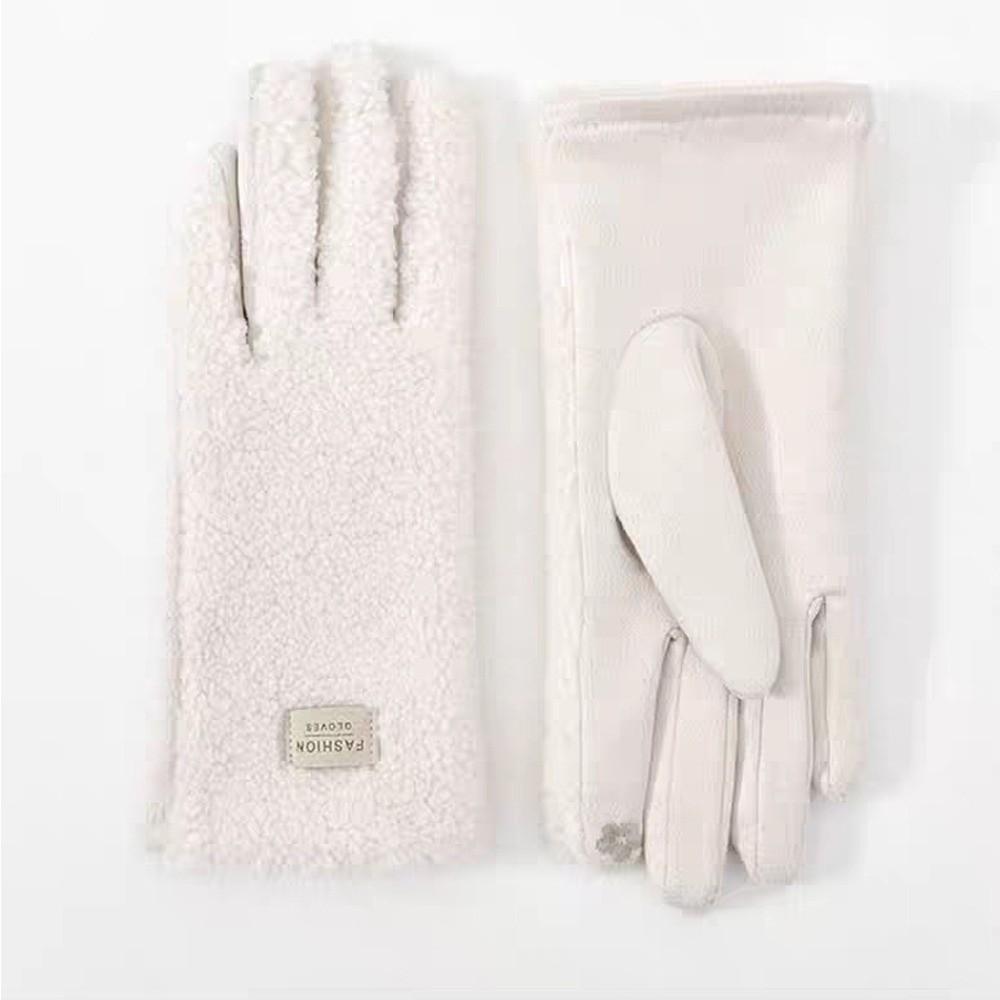 Windproof Keep Warm Gloves Imitation Fleece Mittens New Full Finger Gloves  Outdoor