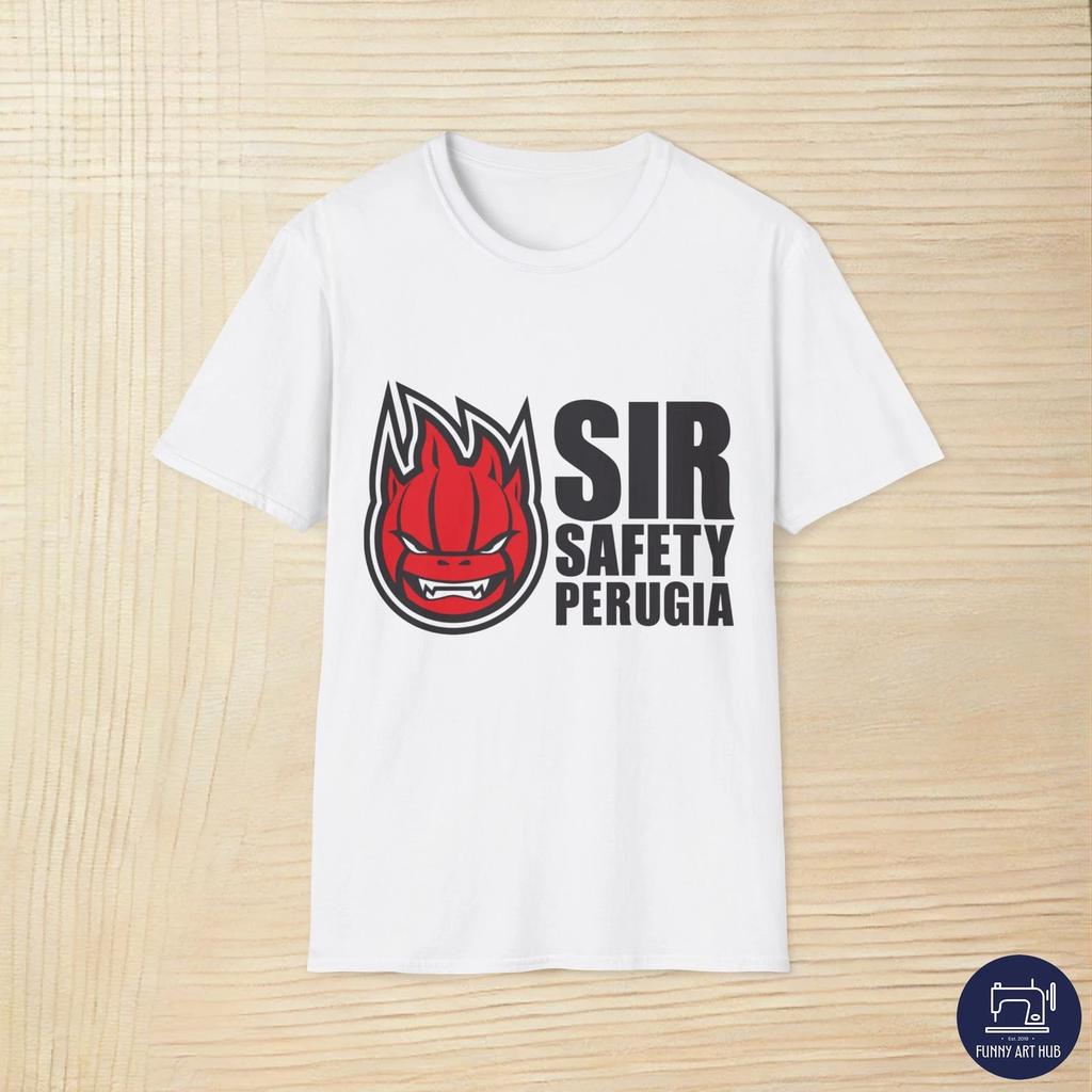 Унисекс Футболка с Логотипом Волейбольной Команды Sir Safety Perugia