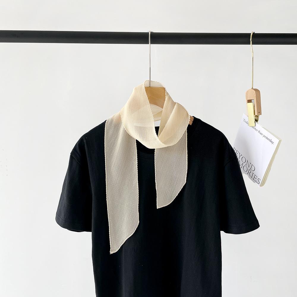 Spring And Summer Satin Long Scarf For Women Sunscreen Shawl Fashionable Beauty Scene Satin Long Scarf Versatile Travel Scarf