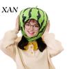 Photo Booth Prop Hood Bright Colorful Fruit Food Shape Soft Plush Headgear Internet Celebrity Costume Face Opening Feature Party Vegetable Accessory