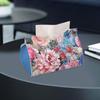 Держатель для салфеток с цветочным декоративным коробом для салфеток Современная искусственная кожа для лица