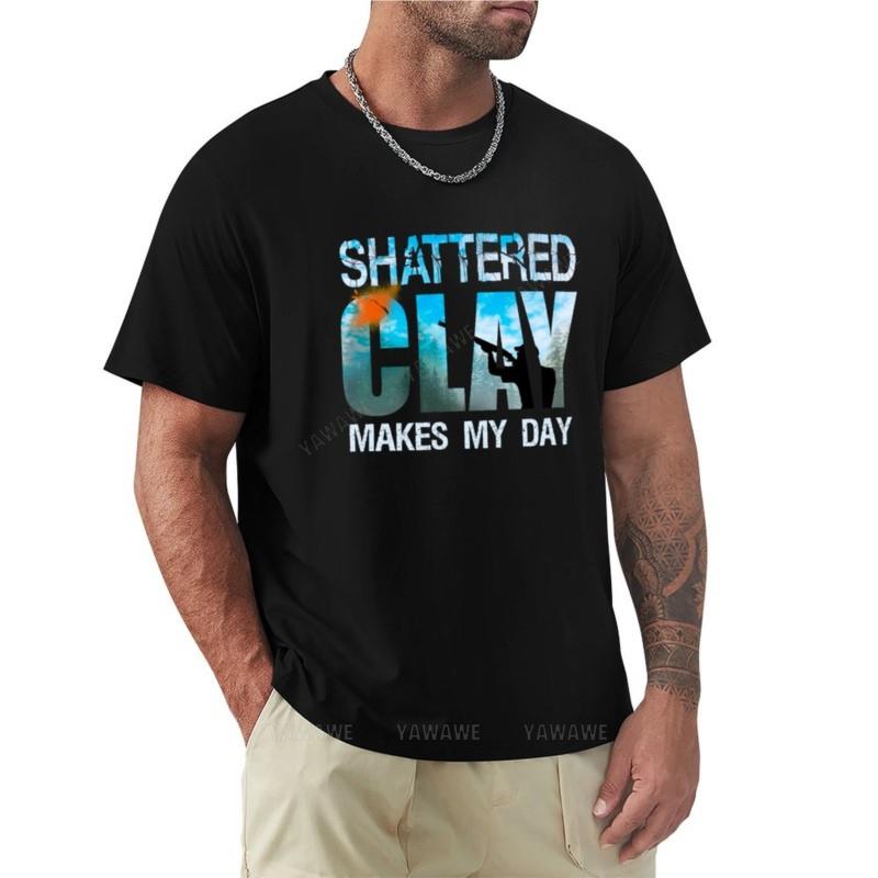 Skeet Trap Clay Shotgun Shooting Shattered Clay Makes My Day Gifts TShirt tshirt summer tops Unisexs clothing