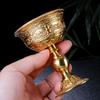 Рельефный Латунный Подсвечник Романтичный Цветок Золотой Подсвечник Буддийский Держатель для Лампы Свадебный Ужин Домашняя Коллекция Настольное Украшение