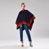 New Jacquard Frame Geometric Warm Shawl Autumn and Winter Scarf Lengthened Thickened Cape Cape
