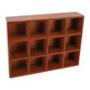 Squares Wood Desktop Organizer Vintage Style Wooden Storage Holder  Tabletop