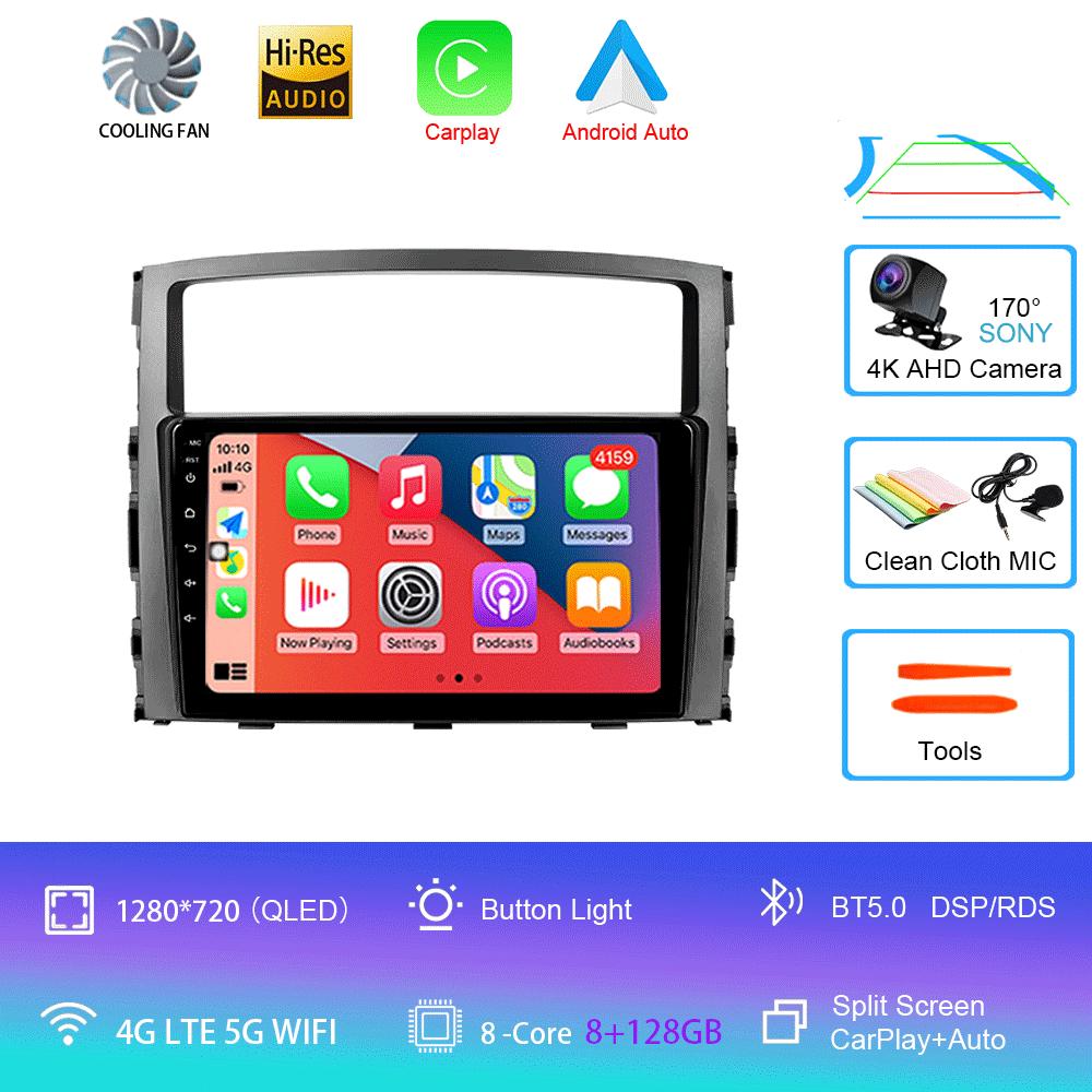 Автомагнитола Android 14 для Mitsubishi Pajero 4 V80 2006 - 2024 Мультимедийный видеоплеер Навигационная стереосистема Без 2din 2 din dvd