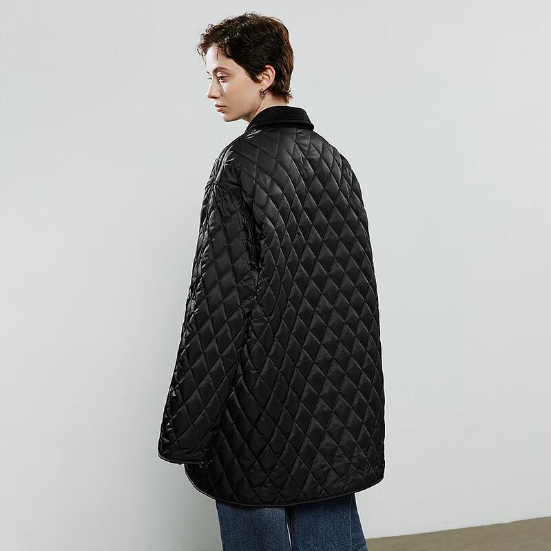 Женская утепленная рабочая куртка Chuyu 2025 года с ромбовидной стежкой и кристаллами